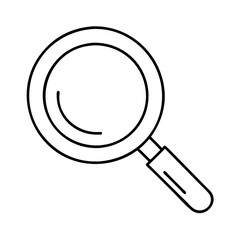 magnifyingglass icon, magnifyingglass line art - simple line art of magnifyingglass, perfect for magnifyingglass logos and icons