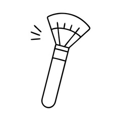 makeupbrush icon, makeupbrush line art - simple line art of makeupbrush, perfect for makeupbrush logos and icons