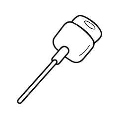 marshmallowstick icon, marshmallowstick line art - simple line art of marshmallowstick, perfect for marshmallowstick logos and icons