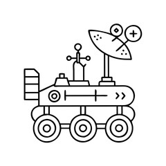 marsrover icon, marsrover line art - simple line art of marsrover, perfect for marsrover logos and icons