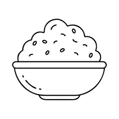 mashedpotatoes icon, mashedpotatoes line art - simple line art of mashedpotatoes, perfect for mashedpotatoes logos and icons