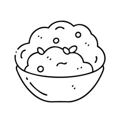 mashedpotatoes icon, mashedpotatoes line art - simple line art of mashedpotatoes, perfect for mashedpotatoes logos and icons
