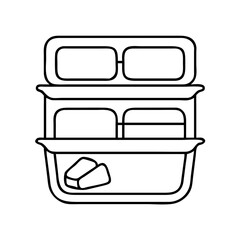 mealprepcontainer icon, mealprepcontainer line art - simple line art of mealprepcontainer, perfect for mealprepcontainer logos and icons