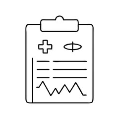 Fototapeta premium medicalchart icon, medicalchart line art - simple line art of medicalchart, perfect for medicalchart logos and icons