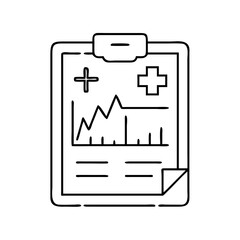 Fototapeta premium medicalchart icon, medicalchart line art - simple line art of medicalchart, perfect for medicalchart logos and icons