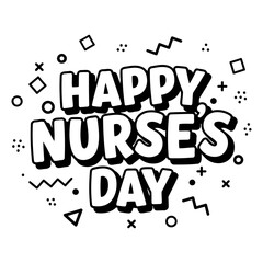 Fototapeta premium Happy Nurses Day Graphic