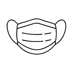 medicalmask icon, medicalmask line art - simple line art of medicalmask, perfect for medicalmask logos and icons