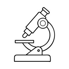 microscope icon, microscope line art - simple line art of microscope, perfect for microscope logos and icons
