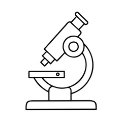 microscope icon, microscope line art - simple line art of microscope, perfect for microscope logos and icons