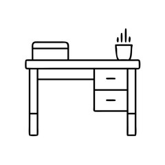minimalistdesk icon, minimalistdesk line art - simple line art of minimalistdesk, perfect for minimalistdesk logos and icons