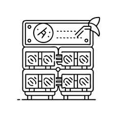 miningrig icon, miningrig line art - simple line art of miningrig, perfect for miningrig logos and icons