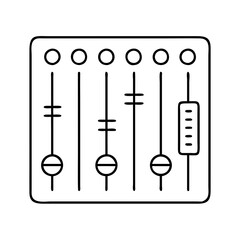 mixerknobs icon, mixerknobs line art - simple line art of mixerknobs, perfect for mixerknobs logos and icons