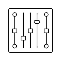 mixerknobs icon, mixerknobs line art - simple line art of mixerknobs, perfect for mixerknobs logos and icons