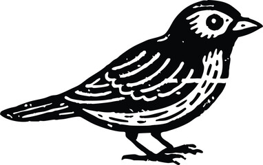 Bird logo, Little bird on the branch logo Sketch Hand drawn single line art use for logo illustration style.