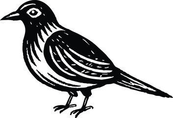 Bird logo, Little bird on the branch logo Sketch Hand drawn single line art use for logo illustration style.