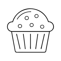 muffin icon, muffin line art - simple line art of muffin, perfect for muffin logos and icons