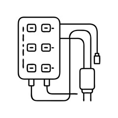 multiportcharger icon, multiportcharger line art - simple line art of multiportcharger, perfect for multiportcharger logos and icons