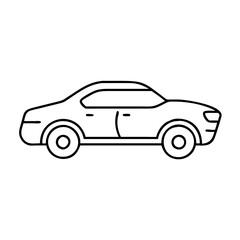 musclecar icon, musclecar line art - simple line art of musclecar, perfect for musclecar logos and icons