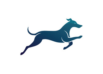 dog jump shield icon vector logo element. Cute Dog Running Cartoon Vector Icon Illustration Animal Nature Icon Colorful Vector illustration
