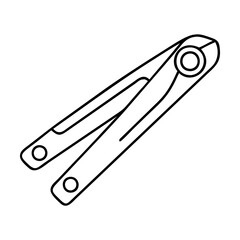 nailclippers icon, nailclippers line art - simple line art of nailclippers, perfect for nailclippers logos and icons
