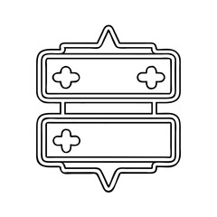 neonsign icon, neonsign line art - simple line art of neonsign, perfect for neonsign logos and icons