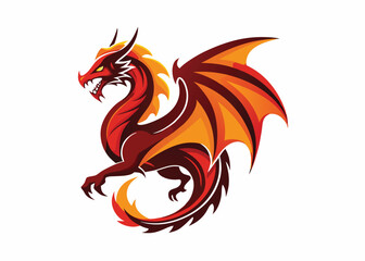 Beautiful Dragon animal dragon vector art illustration