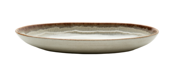 Elegant ceramic plate displayed against a clean background, highlighting its smooth texture and subtle color variations