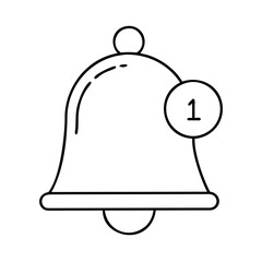 notificationbell icon, notificationbell line art - simple line art of notificationbell, perfect for notificationbell logos and icons