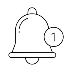notificationbell icon, notificationbell line art - simple line art of notificationbell, perfect for notificationbell logos and icons