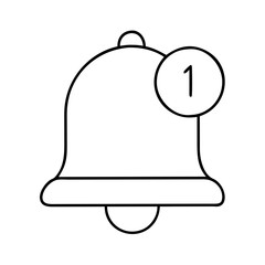 notificationbell icon, notificationbell line art - simple line art of notificationbell, perfect for notificationbell logos and icons