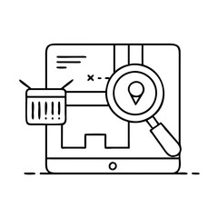 ordertracking icon, ordertracking line art - simple line art of ordertracking, perfect for ordertracking logos and icons