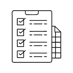 packinglist icon, packinglist line art - simple line art of packinglist, perfect for packinglist logos and icons