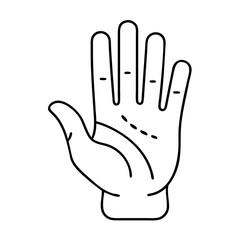 palmreadinghand icon, palmreadinghand line art - simple line art of palmreadinghand, perfect for palmreadinghand logos and icons