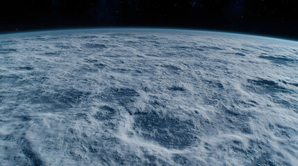 Icy Planet's Surface: A Frozen World