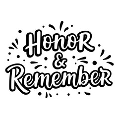 Honor & Remember Typography Design