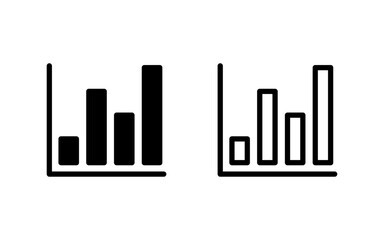Growing graph Icon vector illustration. Chart sign and symbol. diagram icon