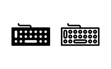 Naklejka premium Keyboard icon vector illustration. keyboard sign and symbol