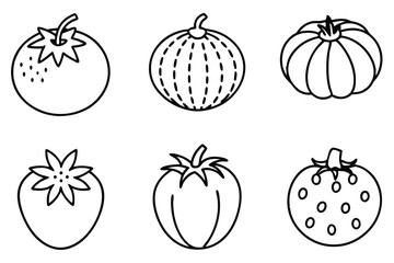 tree tomato line art illustration creative depiction of botanical design