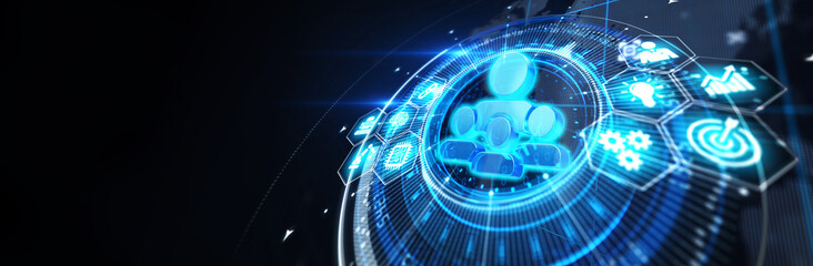 Business, Technology, Internet and network concept. Human Resources HR management recruitment employment headhunting concept.