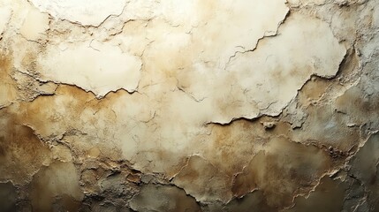 Obraz premium Textured, light-brown, and uneven surface with crack patterns, resembling dried mud or rock formation