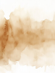 Vertical tan watercolor wash with cloudy edges. Organic paper-like texture, perfect for natural backdrops