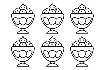 trifle line art illustration simple yet sophisticated decorative artwork piece