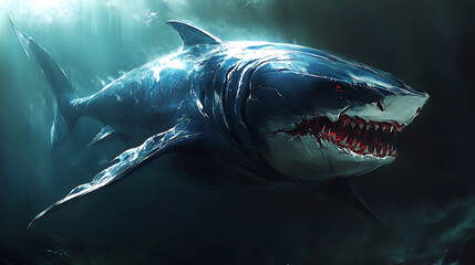 Deep Sea Megalodon Shark