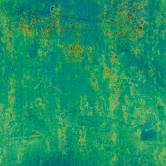 seamless green rusty metal texture with corrosion spots.