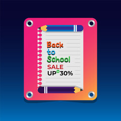 Back to school sale banner template design. Back to school discount flyers and big sale banners.