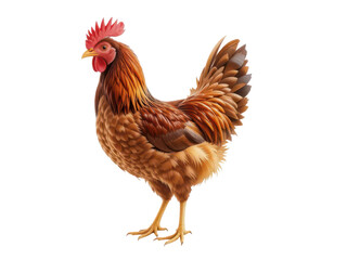 Fototapeta premium Realistic and Vibrant Chicken with Detailed Feathers and Colors