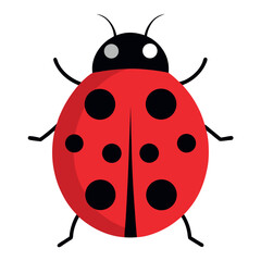 Obraz premium A close-up-of-a-ladybug-with-a-minimalist-dotted 