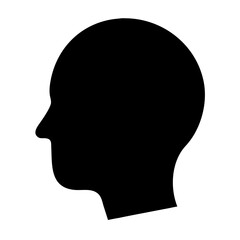 Human Head Side Silhouette Icon Design