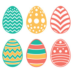 A collection-of-bright-and-playful easter eggs 