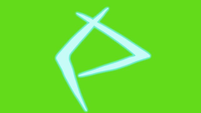 Sword slash effect animation with glowing blue color